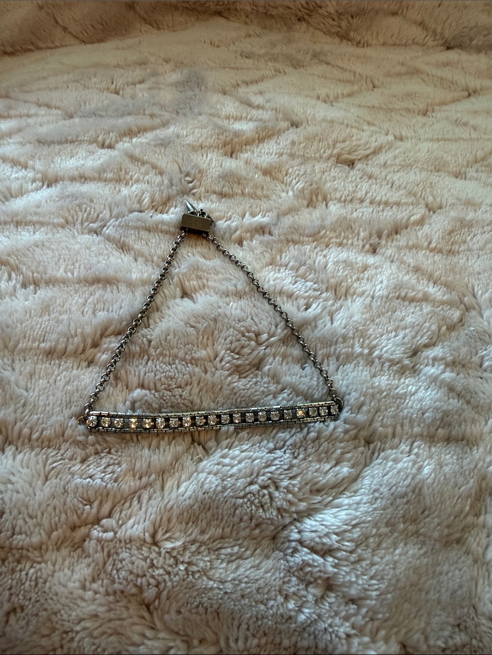 Silver Crystal Bar Bracelet - Women Jewelry
